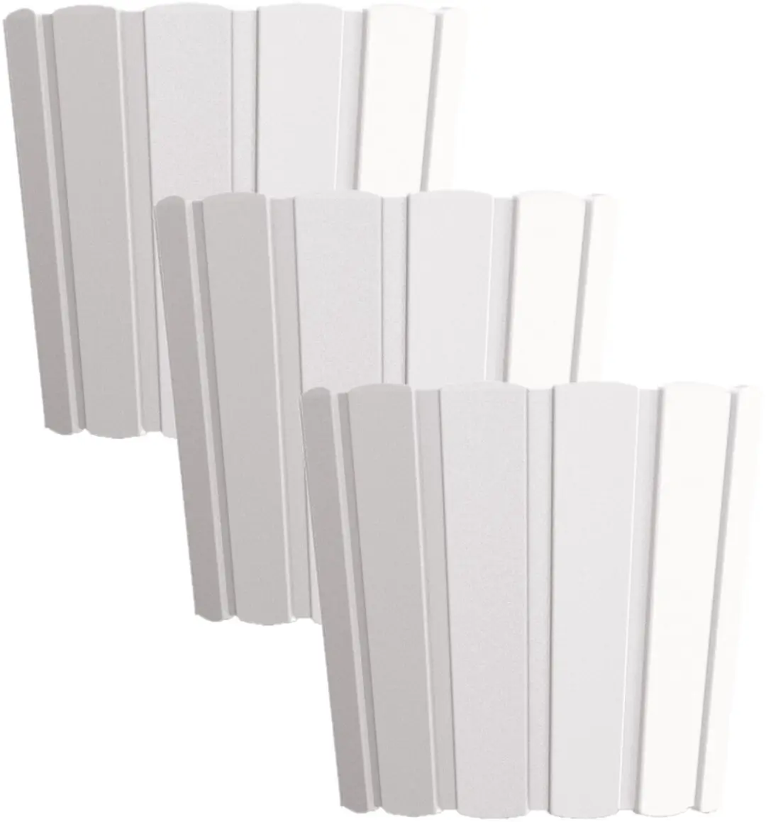 Set van 3x stuks prosperplast wood-look plantenpot