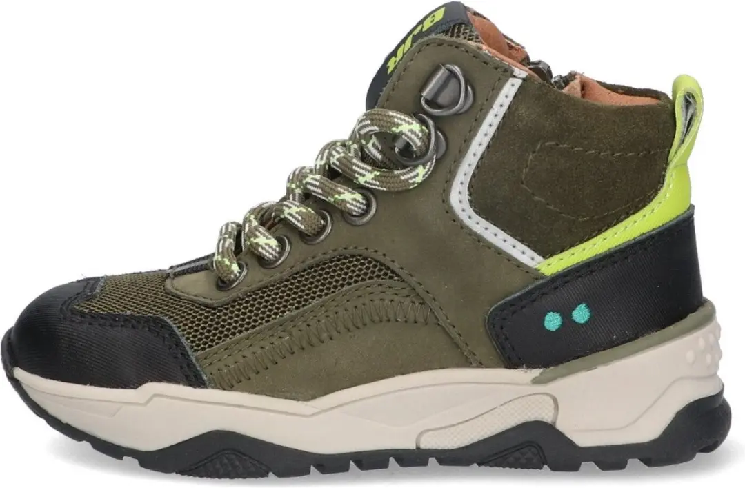 BunniesJR Casper Chunky Hoge Sneakers - Legergroen - afbeelding 6 van 6