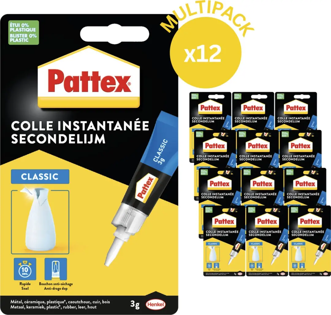 Pattex Classic Secondelijm 12 x 3 g