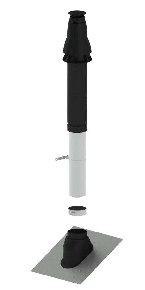 Remeha PPS-basisbouwpakket RUD2, DN 80/125, schuin dak, antraciet, W01303