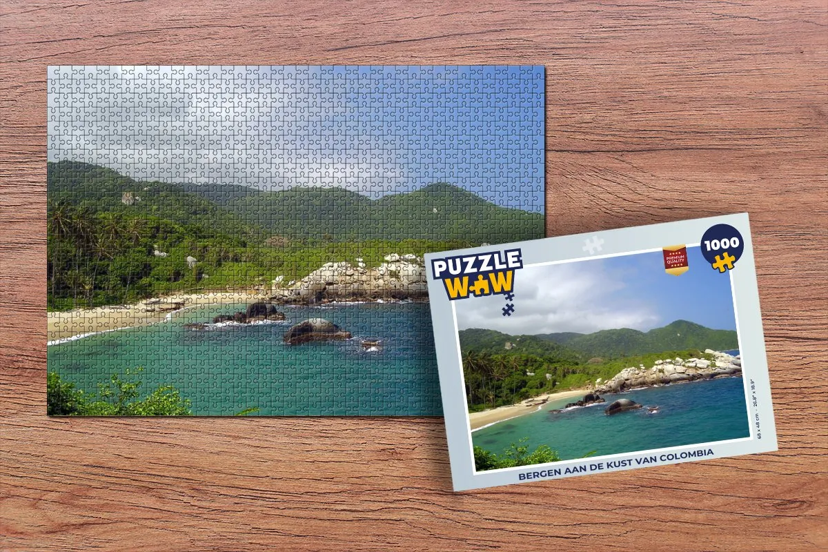 PuzzleWow Bergen aan de kust van Colombia Legpuzzel 1000 Stuks - Multicolor