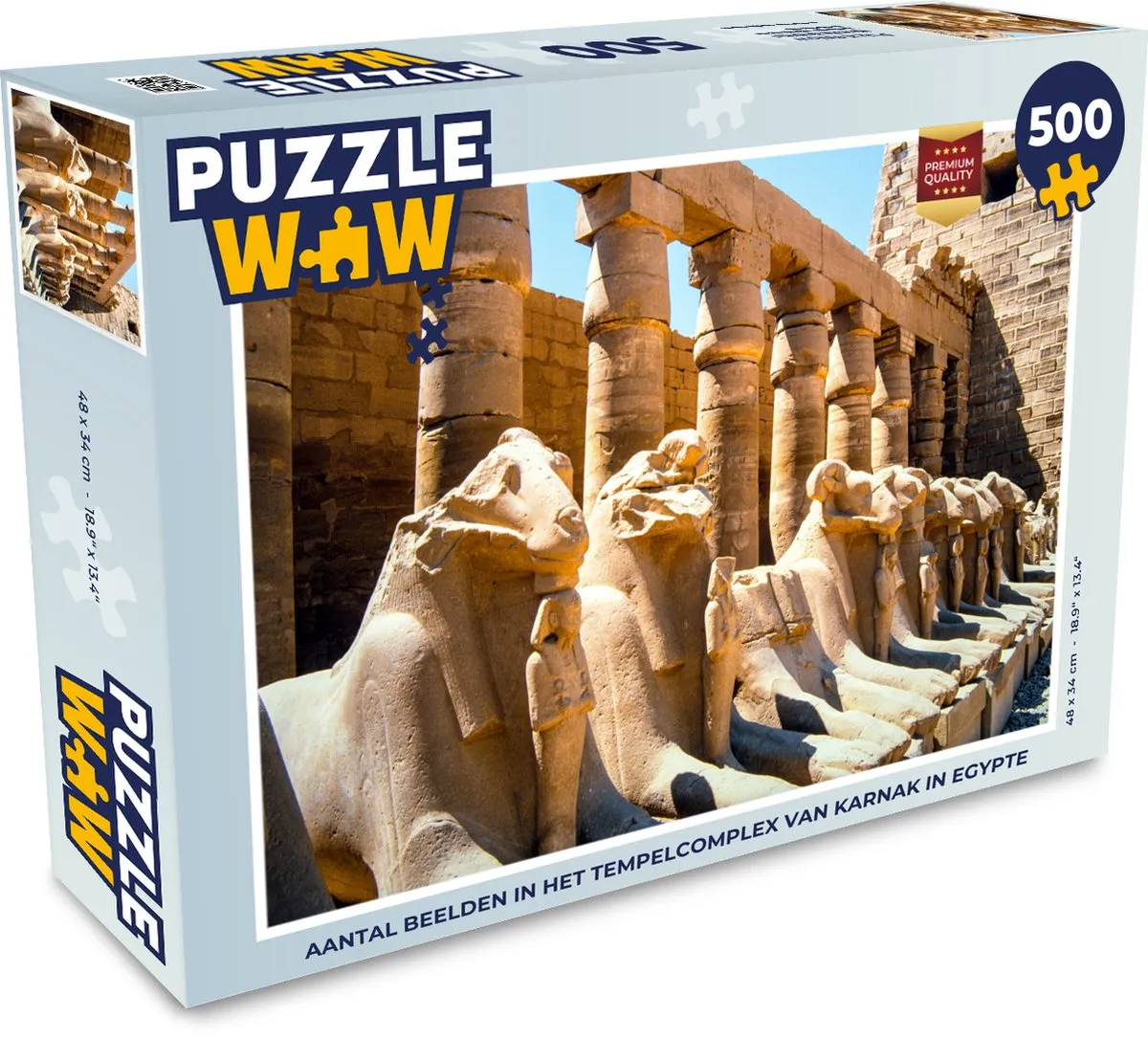 PuzzleWow Legpuzzel Karnak 500 Stuks - Multicolor