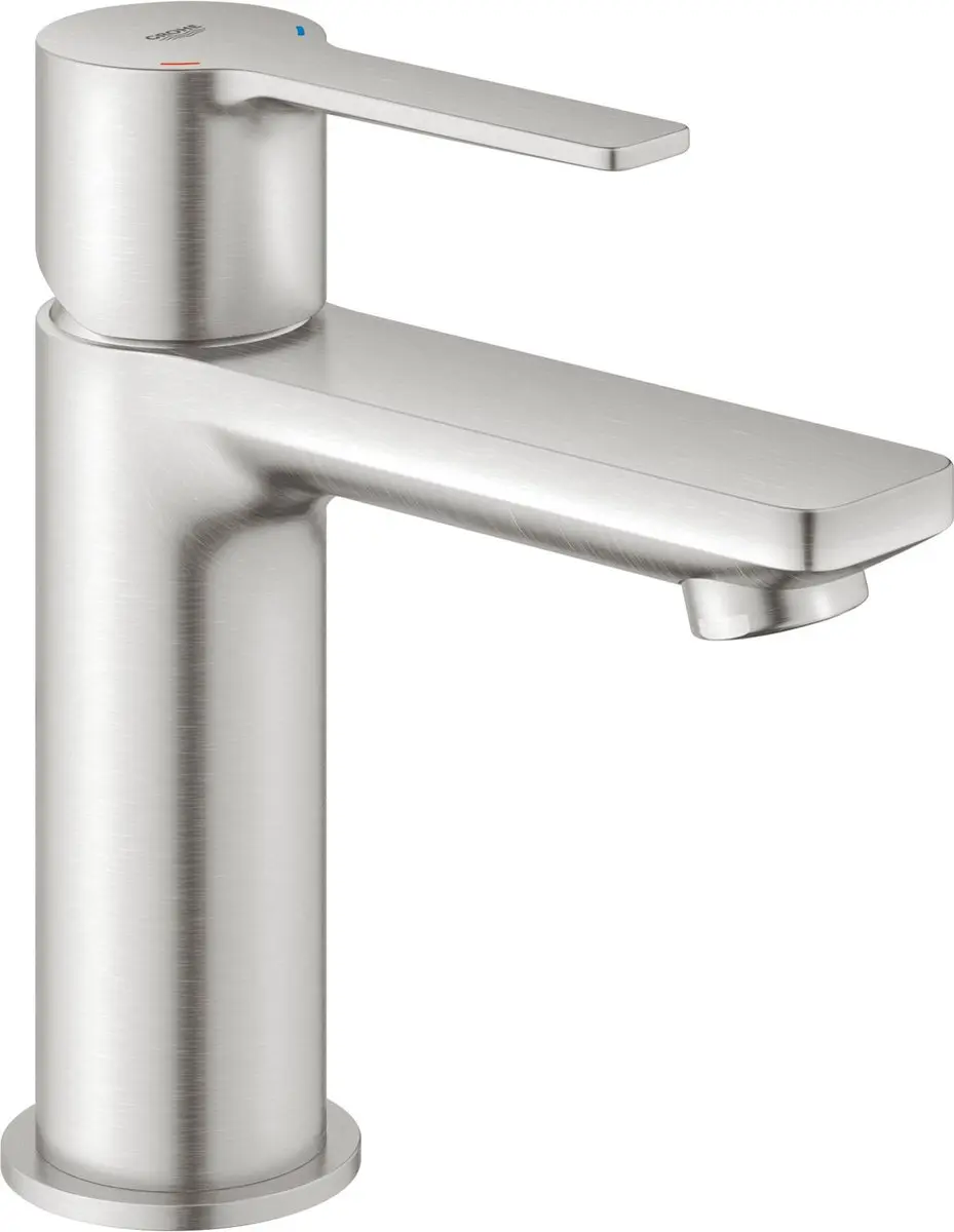 GROHE Lineare New Wastafelkraan XS - Extra lage uitloop - Met push open waste - Supersteel