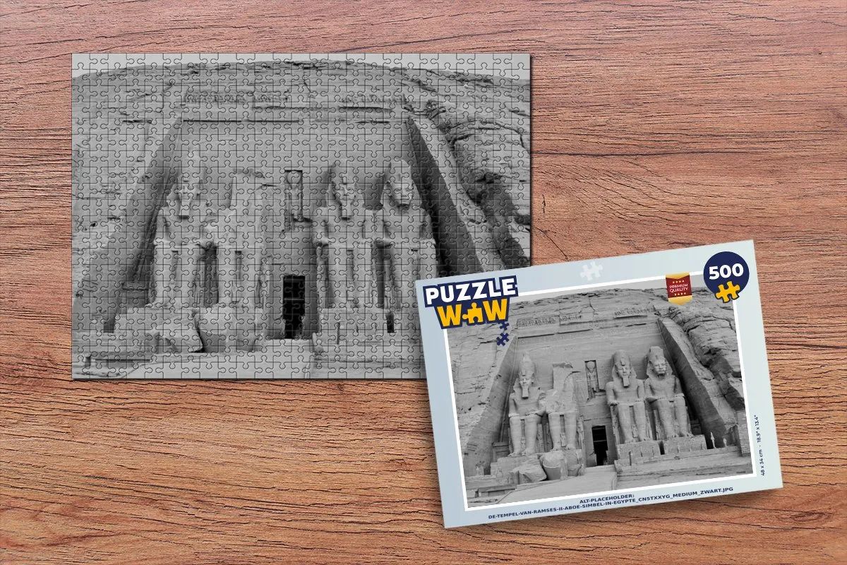 PuzzleWow Tempel van Aboe Simbel Legpuzzel 500 Stuks - Multicolor