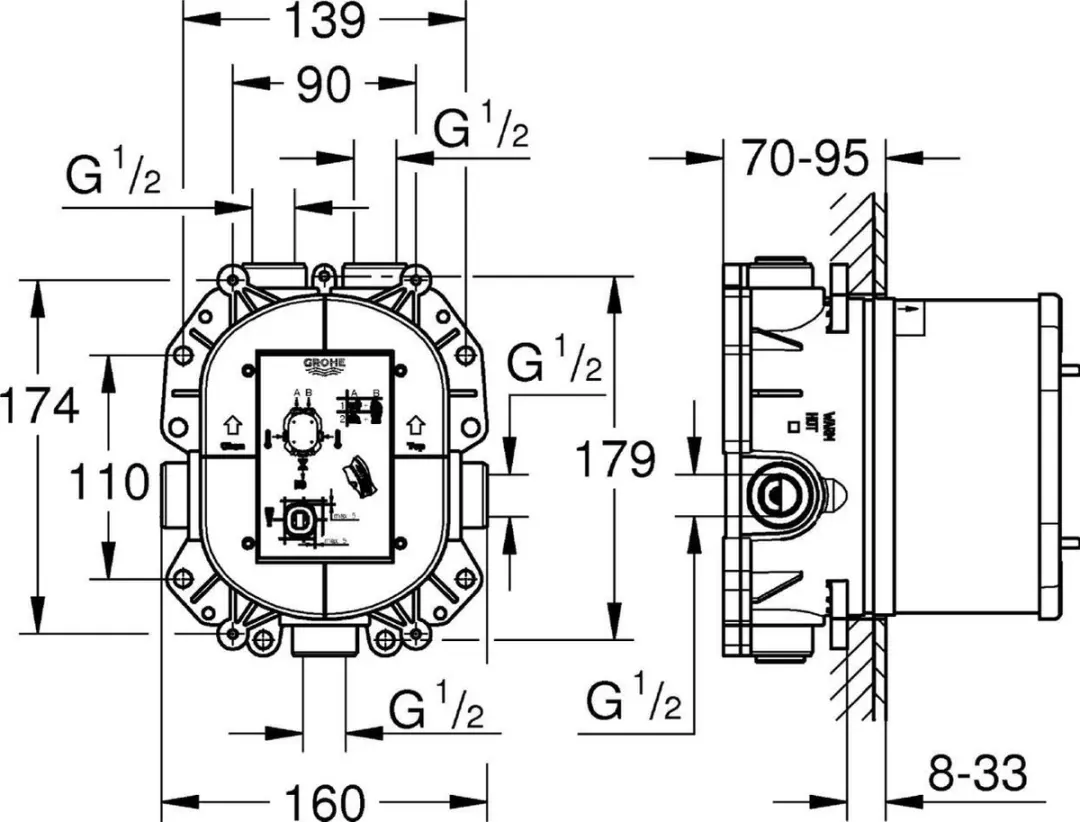 GROHE Rapido T Universele Thermostaat - afbeelding 2 van 6
