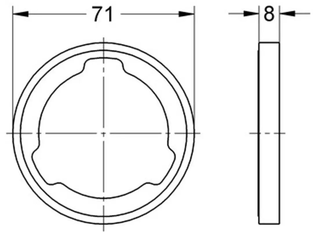 GROHE 27180000 Compensatieschijf - chroom - afbeelding 3 van 3
