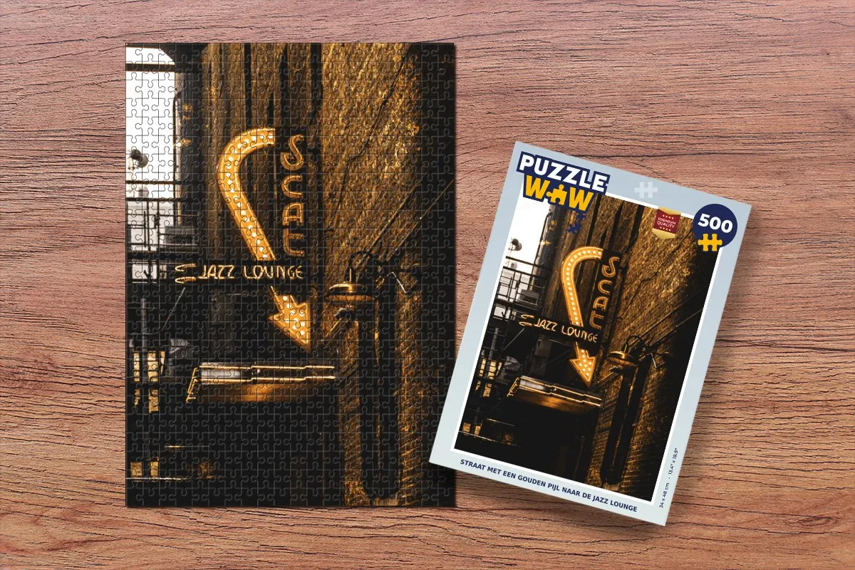PuzzleWow Gouden Stad Legpuzzel 500 Stuks - Multicolor