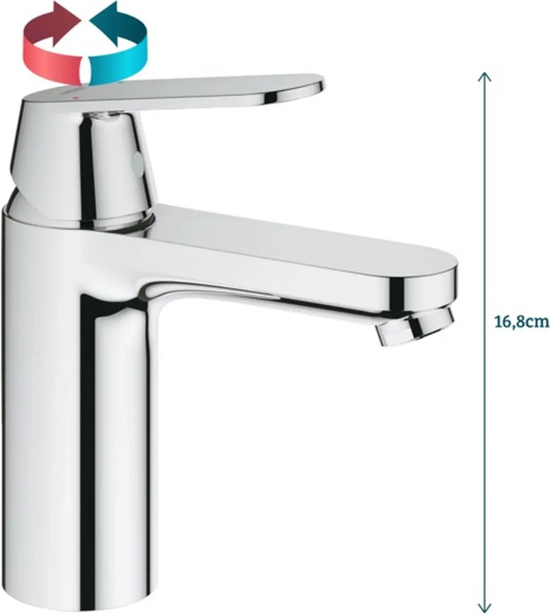 Grohe Eurosmart Cosmopolitan Wastafelkraan 2339800E - Chroom - afbeelding 5 van 5