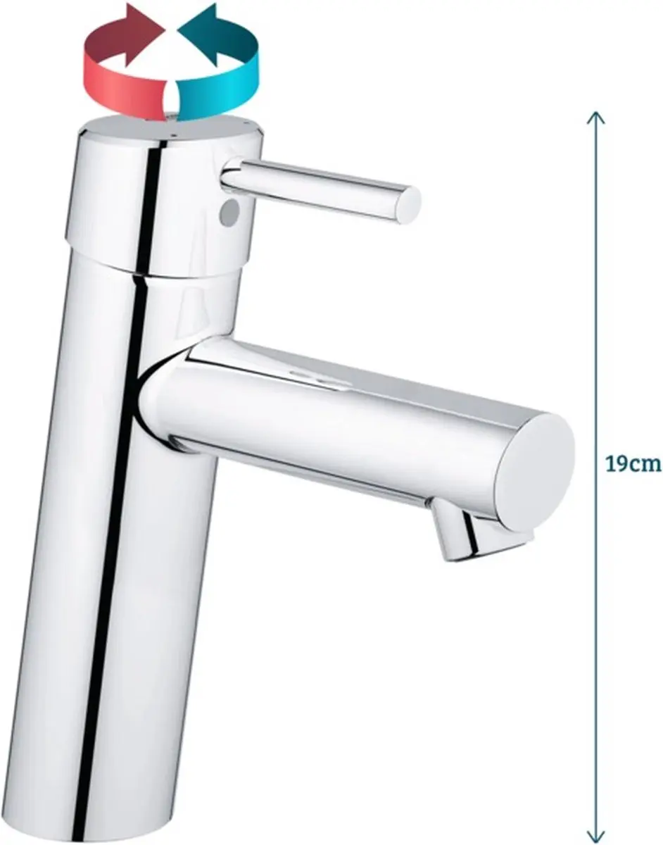 Grohe Concetto Wastafelkraan 23451001 - Medium uitloop - Chroom - afbeelding 5 van 6