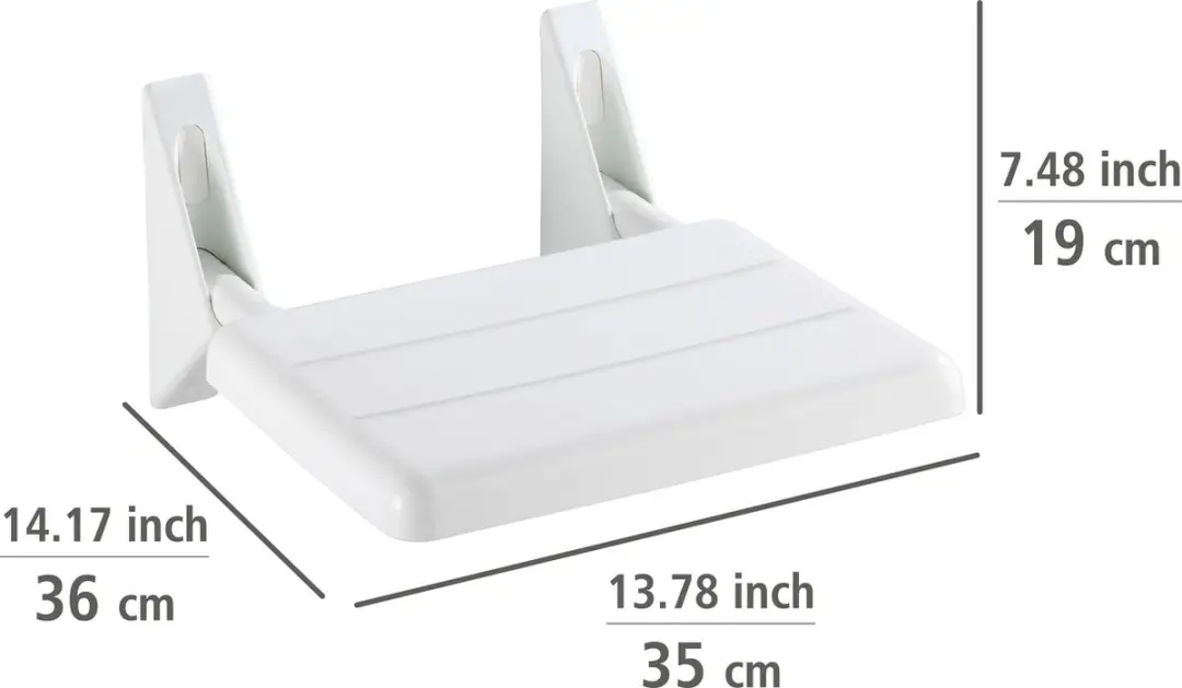 Wenko Secura Douchezitje 120kg - Wandmontage Wit - afbeelding 2 van 6