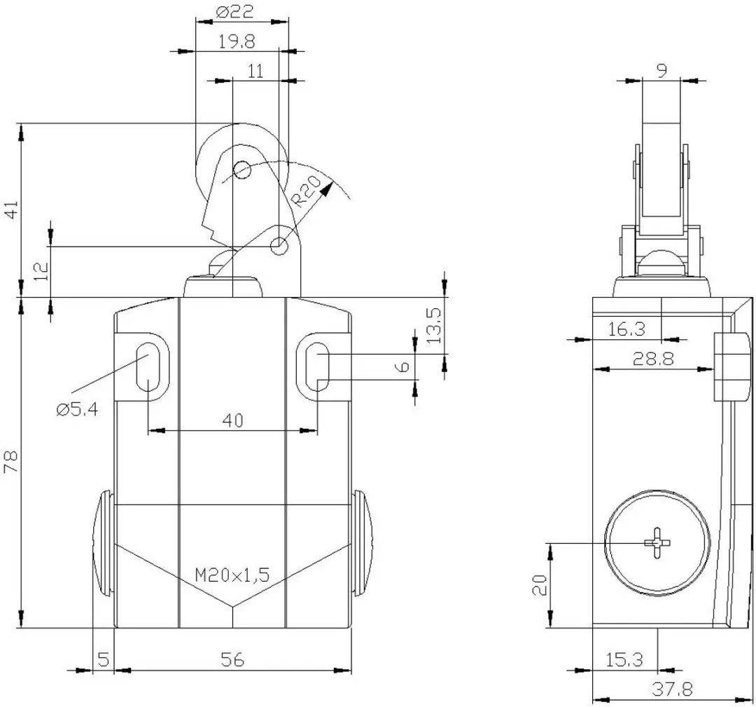 Siemens 3SE51220CE01 Eindschakelaar - Rolhendel - afbeelding 2 van 2