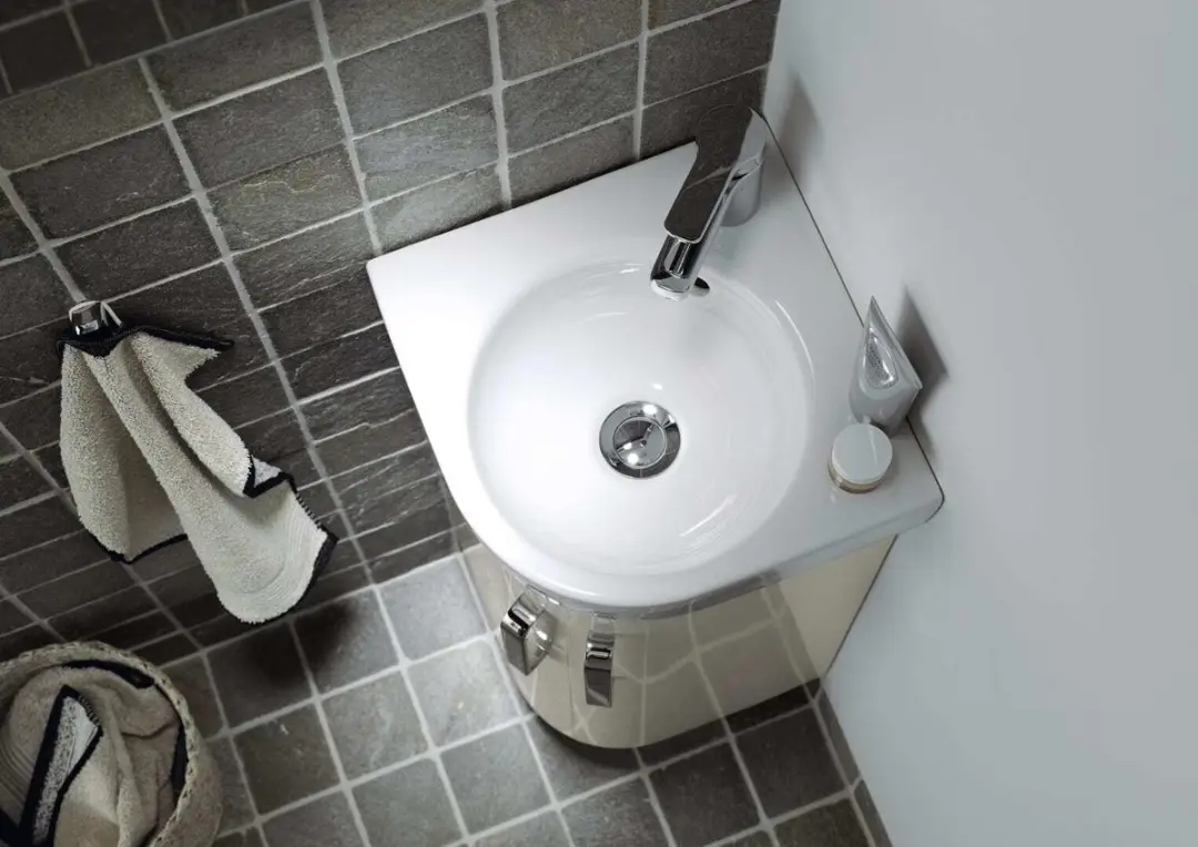 Geberit Renova Compact Hoekfontein 32cm - Wit - afbeelding 2 van 6