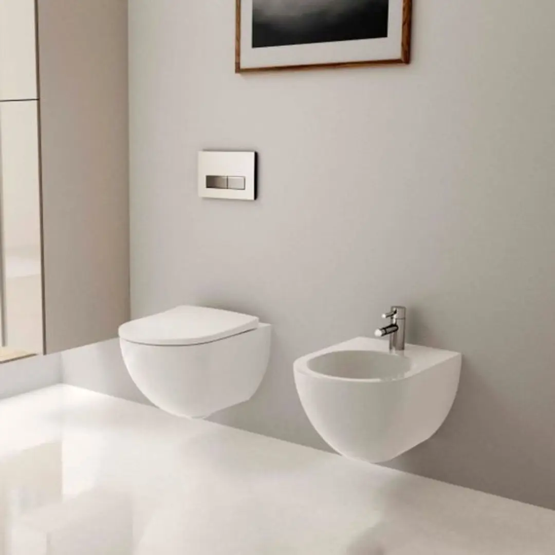 Geberit Acanto WC-deksel Slim - Wit - afbeelding 5 van 6