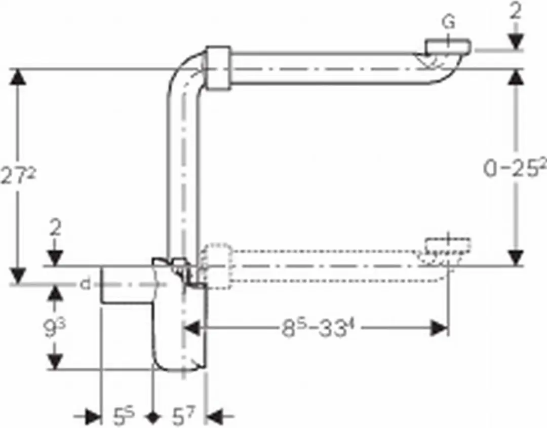 Geberit Tauchrohrsiphon 151.116.11.1 - Wit - afbeelding 4 van 4