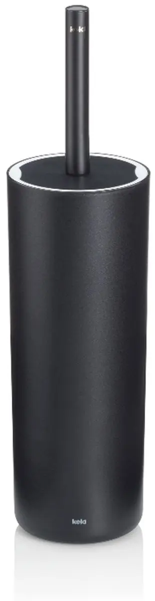 Milos toiletset, kunststof, diameter 9,5 x 36,5 cm, zwart/wit