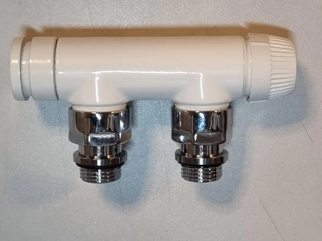 Honeywell Thera designset haaks links met 2 kopp.m24x16 coax wit