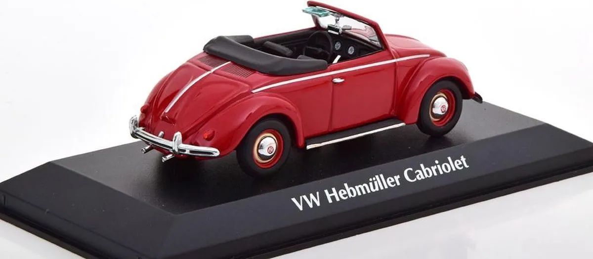 Volkswagen Hebmüller Cabriolet 1950 - 1:43 MaXichamps - Rood
