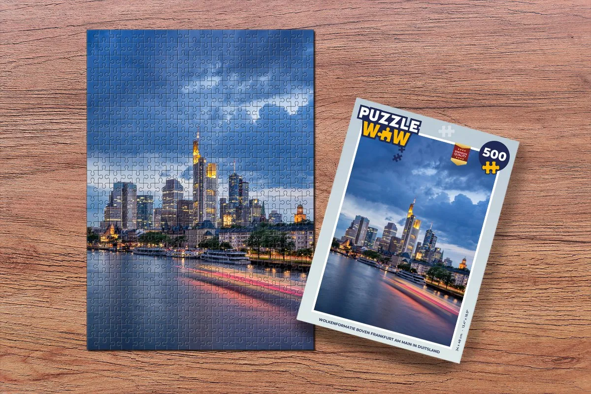 PuzzleWow Wolkenformatie Frankfurt Legpuzzel 500 Stuks - Multicolor
