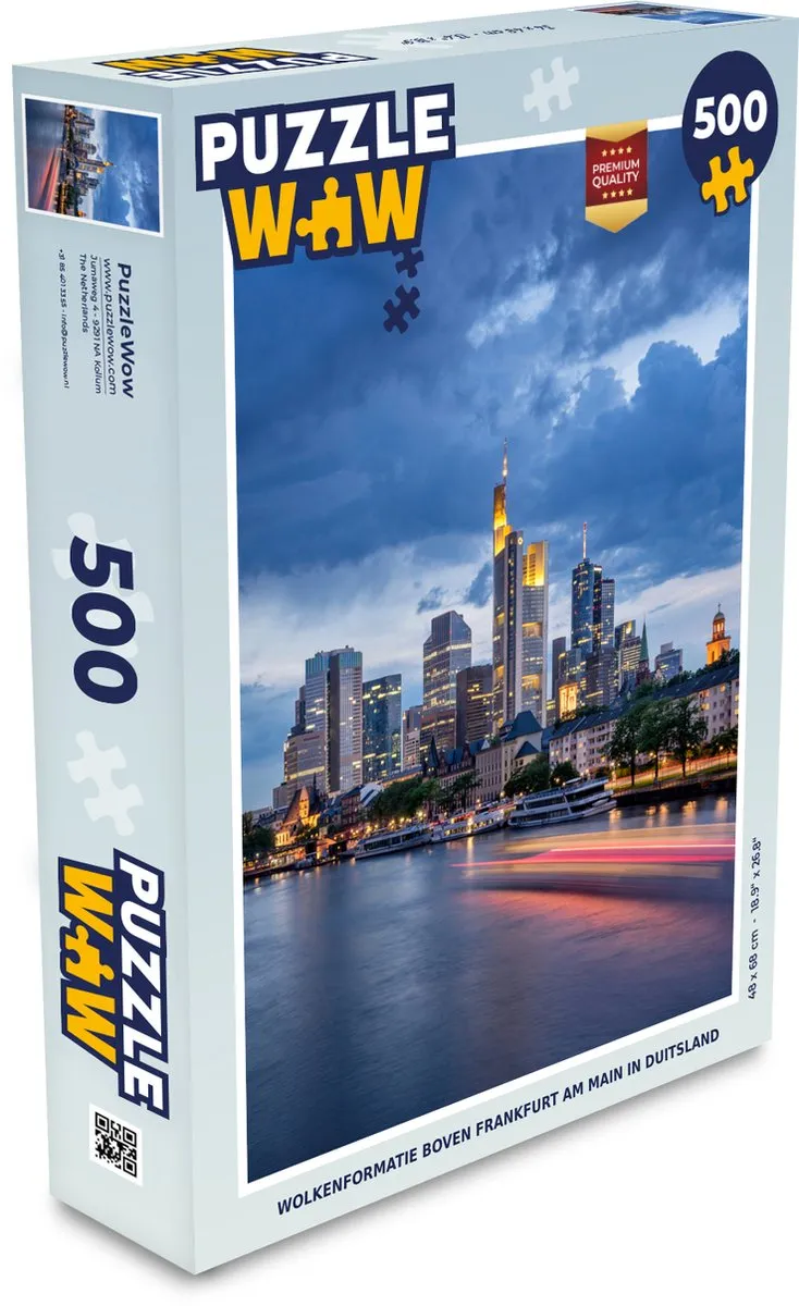 PuzzleWow Wolkenformatie Frankfurt Legpuzzel 500 Stuks