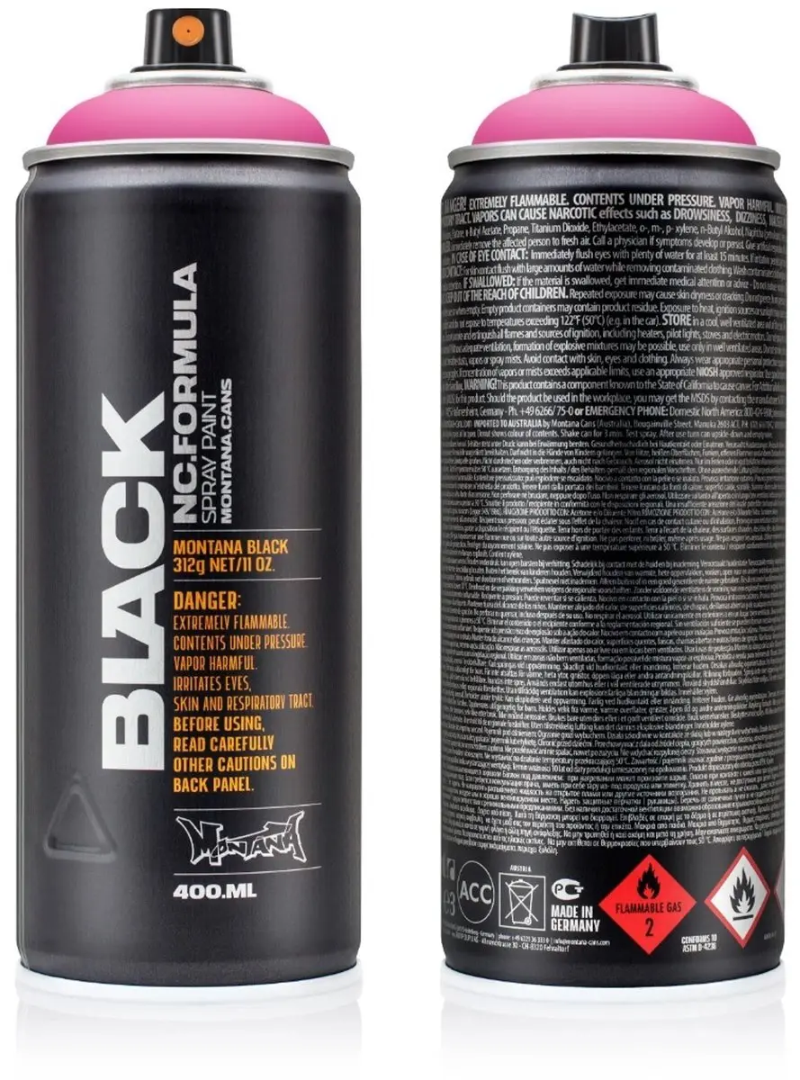 Montana BLACK P4000 Power Pink spuitbus 400ml
