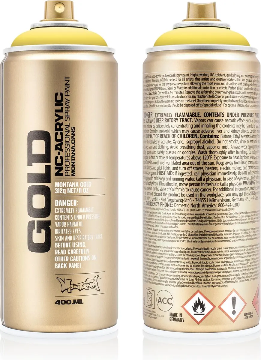 Montana GOLD G1010 Easter Yellow spuitbus 400ml