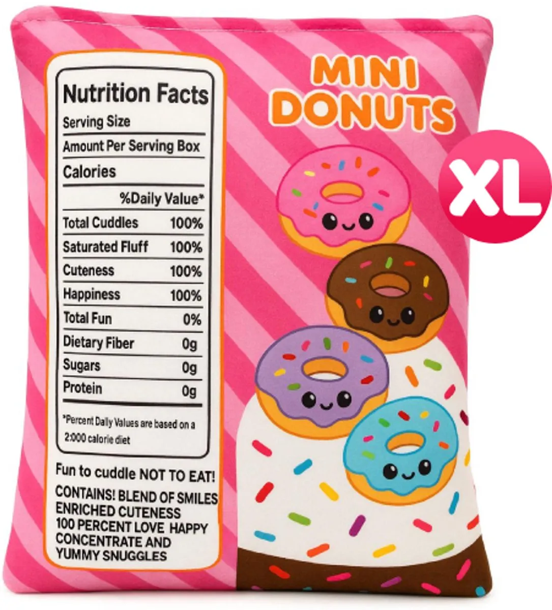 Topknuffels Donuts Pluche Knuffel XL 50cm - Donut Kussen