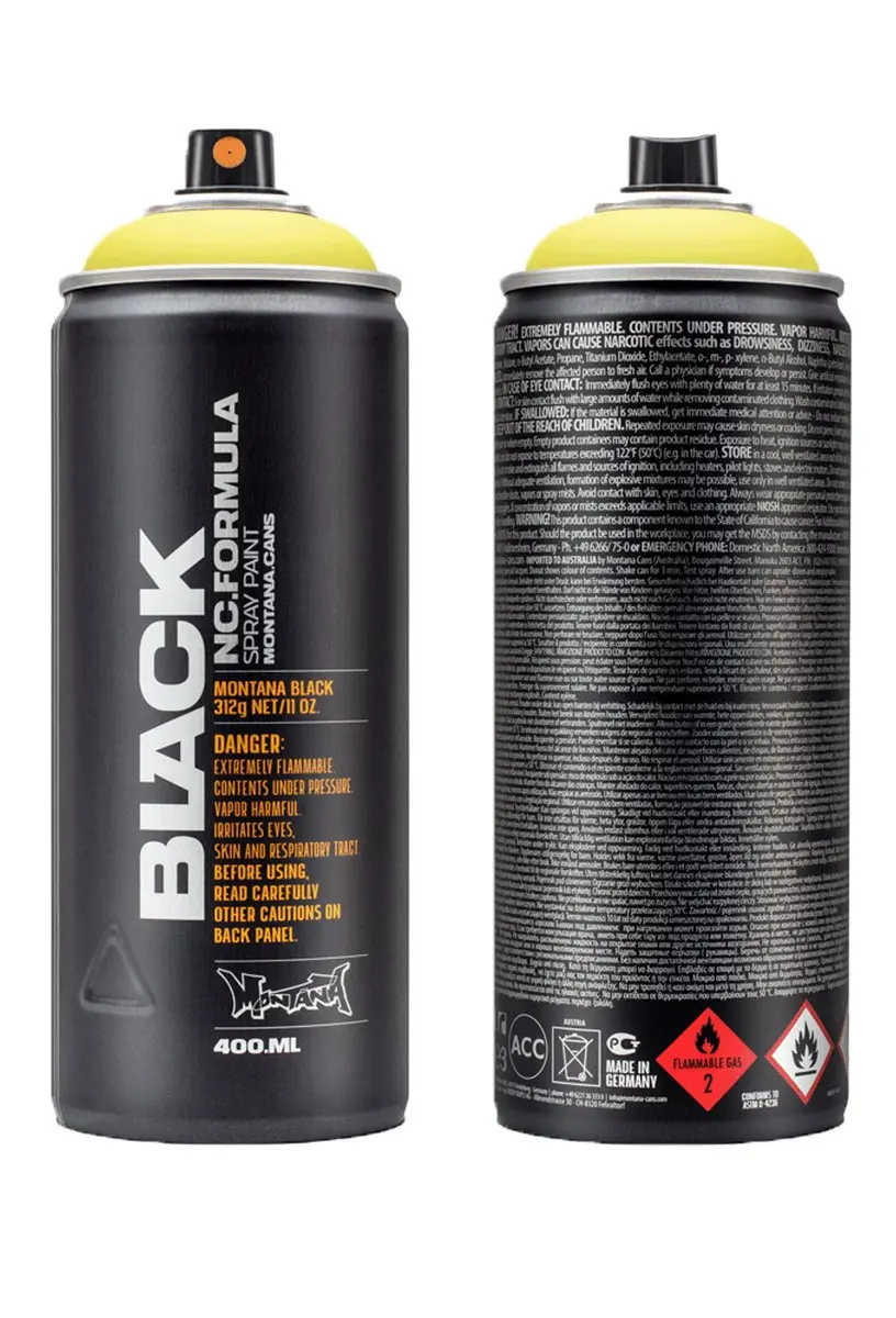 Montana BLACK IN1000 Infra Yellow spuitbus 400ml