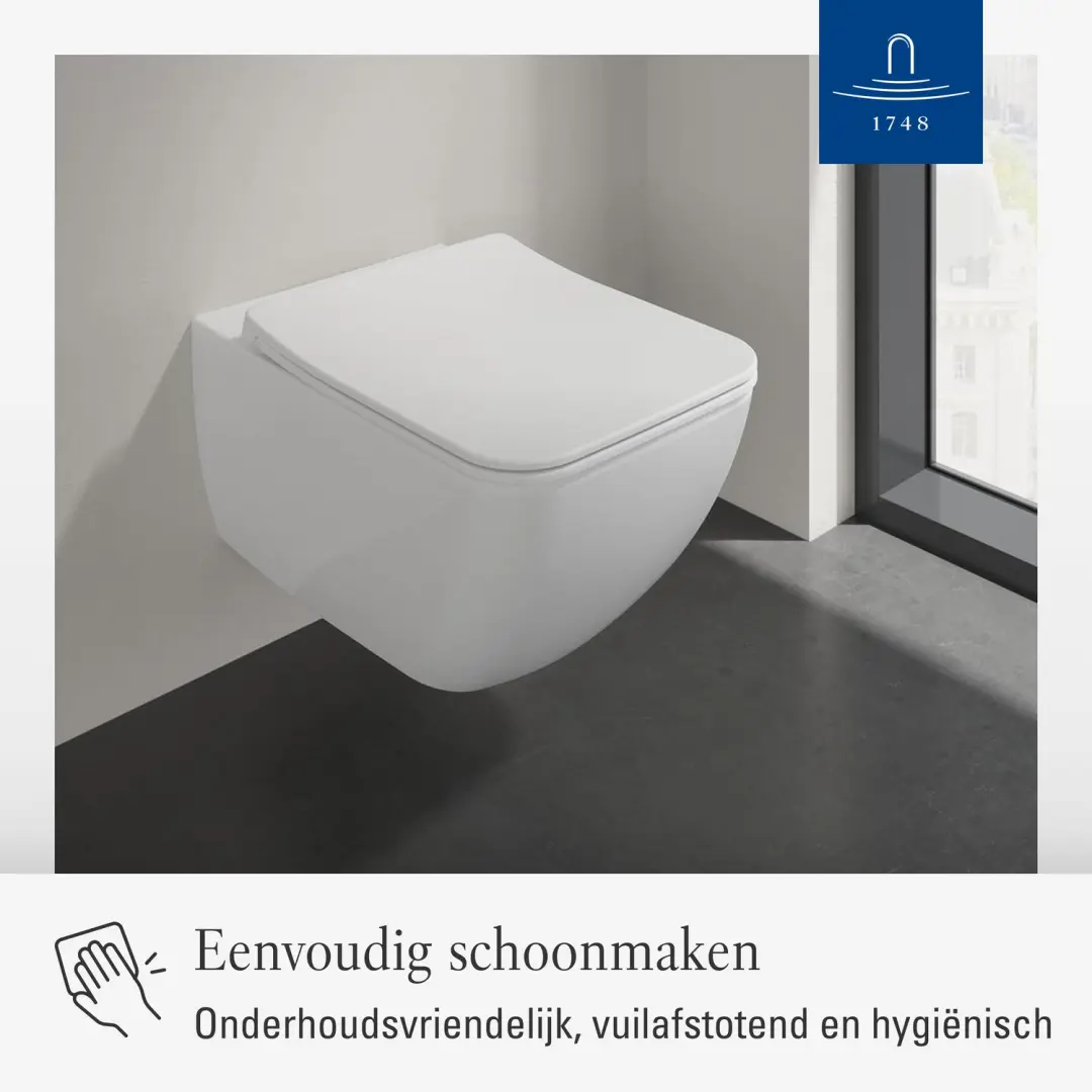 Villeroy & Boch Venticello WC-deksel SlimSeat - Wit - afbeelding 4 van 6