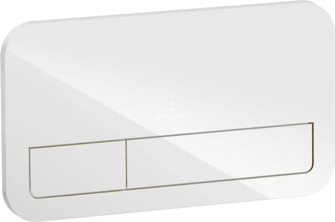 Villeroy & Boch Viconnect 2 knops bedieningsplaat glas glossy wit