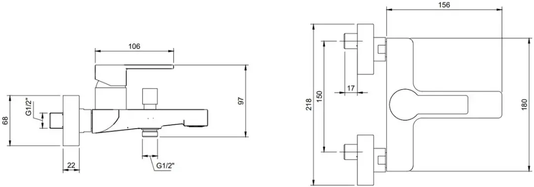 Villeroy & Boch Architectura Badmengkraan - Chroom - afbeelding 2 van 3
