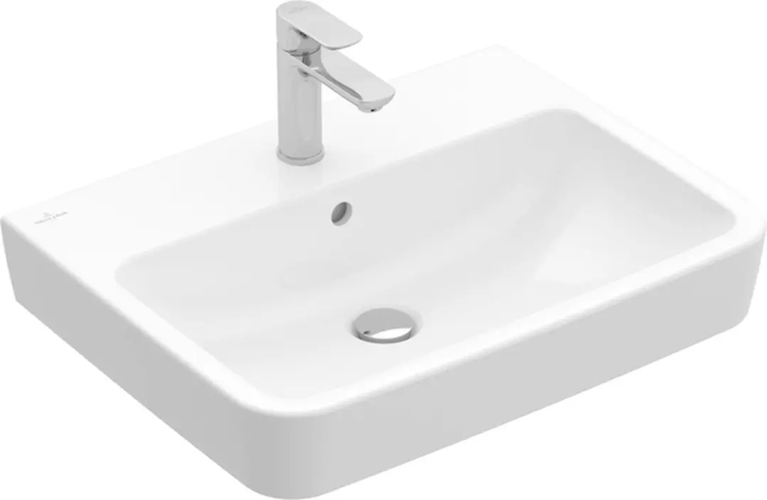 Villeroy & Boch O.NOVO Wastafel 60x46cm - 1 Kraangat - Wit - afbeelding 2 van 6