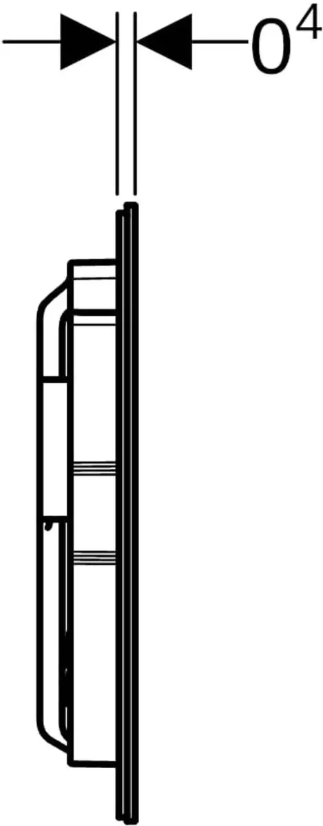 Geberit Sigma40 Bedieningsplaat - 2-toets - Messing geborsteld - afbeelding 4 van 5