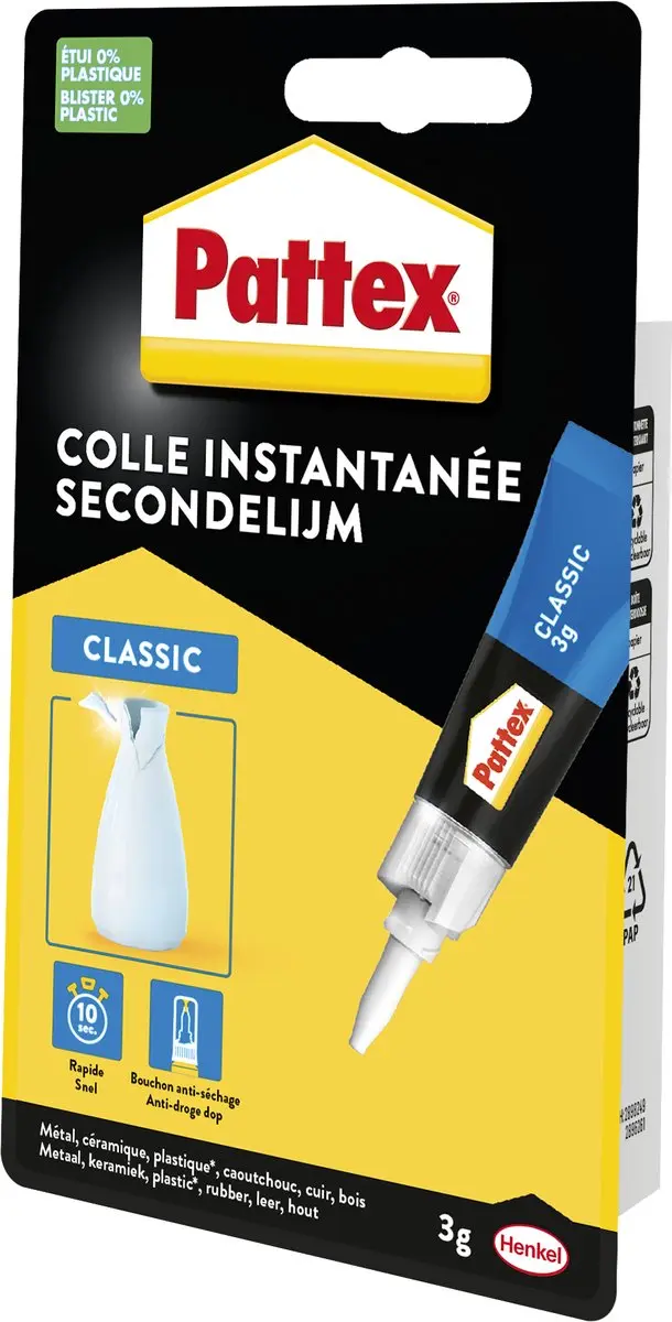 Pattex Classic Secondelijm 3g - afbeelding 2 van 5