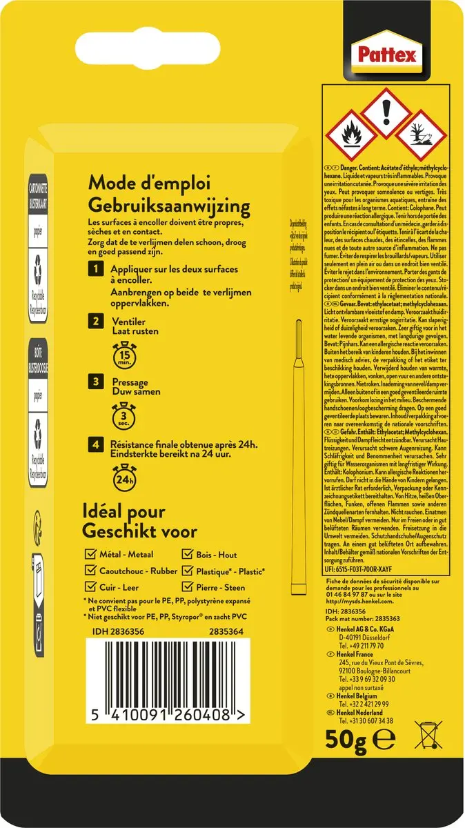 Pattex Tix-Gel Contactlijm 50g - afbeelding 3 van 6