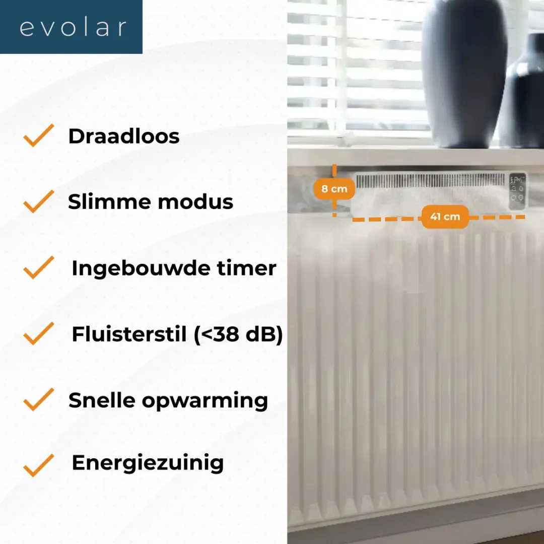 Evolar Radiatorventilator 3W - Wit - 2 Stuks - afbeelding 5 van 6