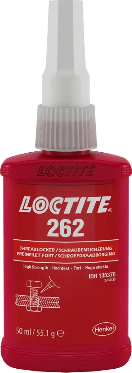LOCTITE 262 50ML Op methacrylaat gebaseerd, thixotroop schroefdraadborgmiddel me