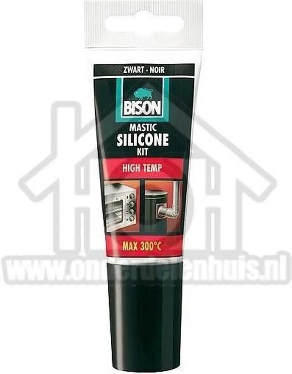 Bison Siliconenkit High Temp 60ml - Zwart - afbeelding 4 van 4