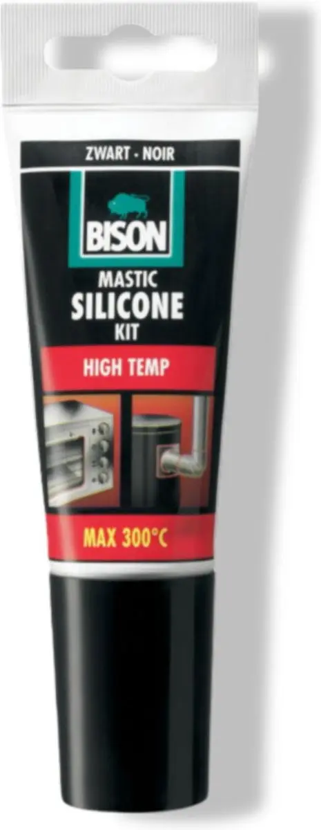 Bison Siliconenkit High Temp 60ml - Zwart - afbeelding 2 van 4