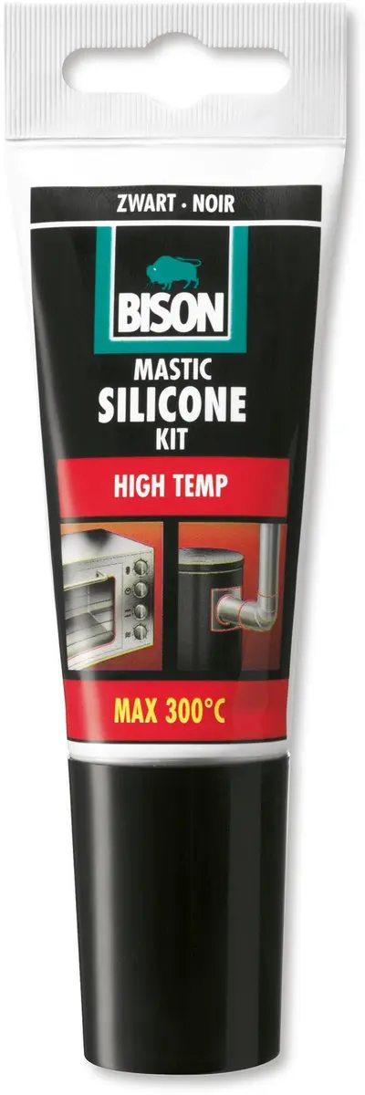 Bison Siliconenkit High Temp 60ml - Zwart - afbeelding 3 van 4
