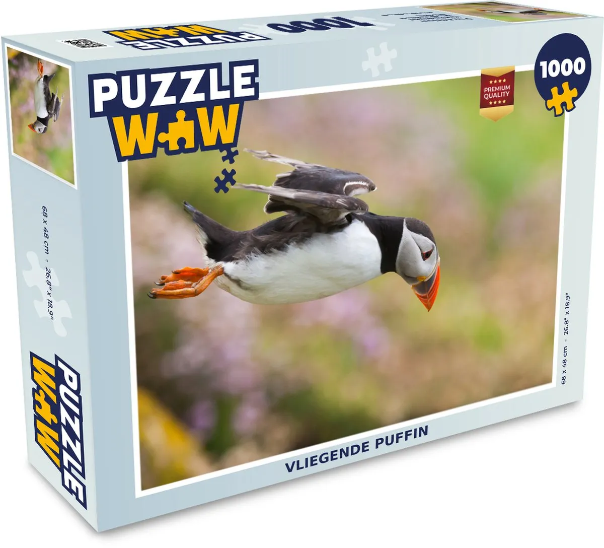 PuzzleWow Vliegende Puffin Legpuzzel 1000 Stuks
