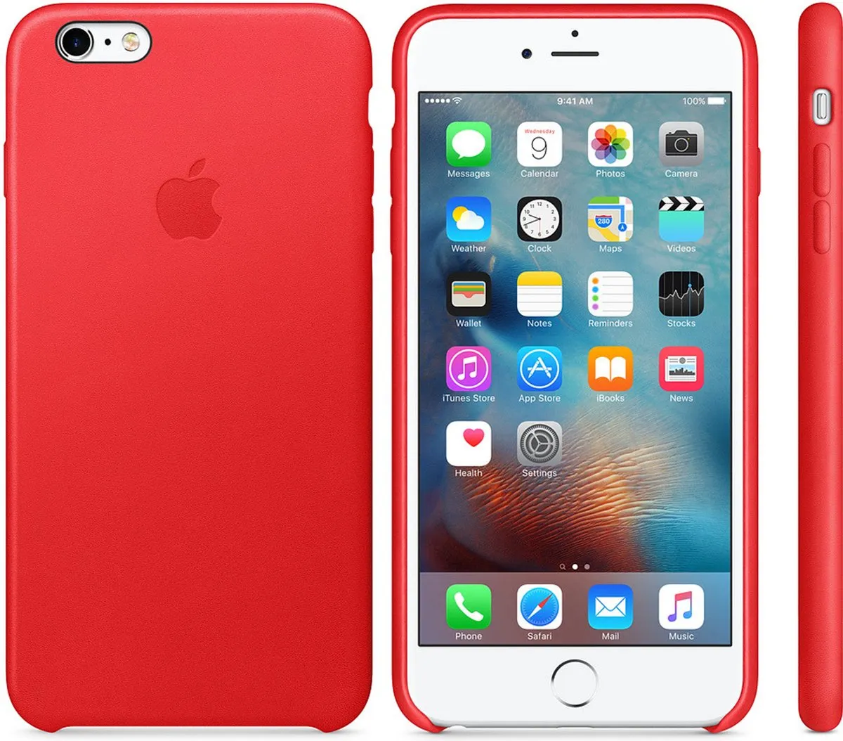 Apple Leren Hoesje iPhone 6/6s Plus PRODUCT RED MQTJ2ZM/A - afbeelding 6 van 6
