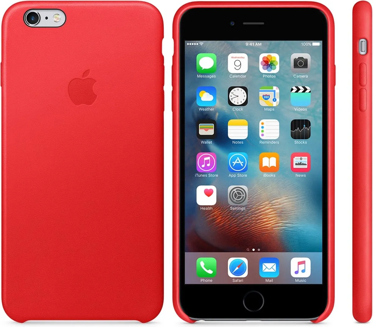 Apple Leren Hoesje voor iPhone 6/6s Plus - PRODUCT RED