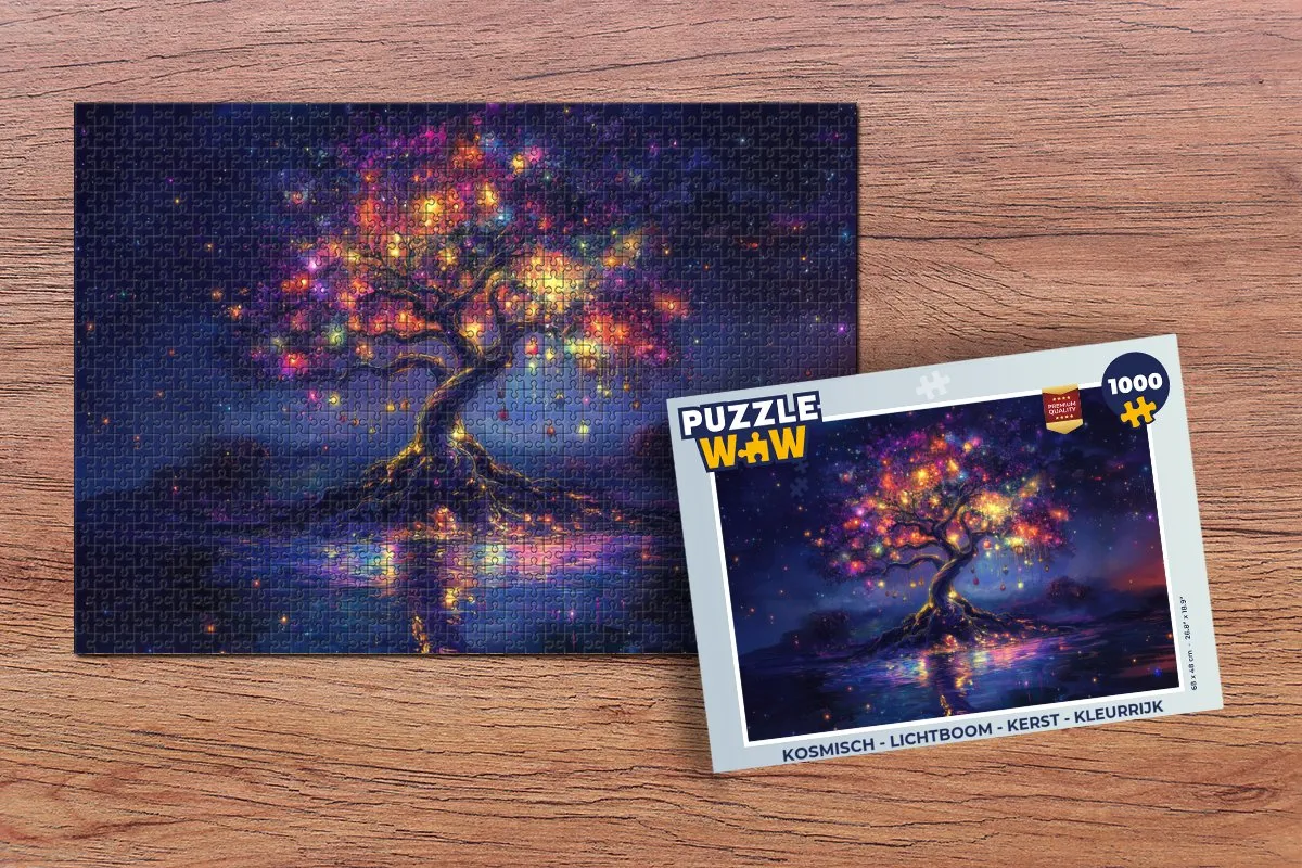 PuzzleWow Kosmische Lichtboom Kerstpuzzel 1000 Stuks - MPN 8721405082720
