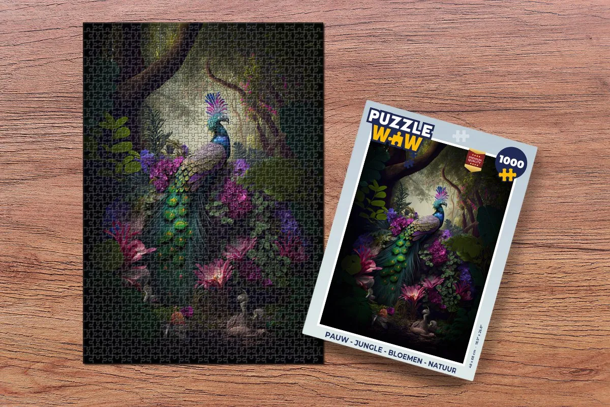 PuzzleWow Jungle Bloemen Natuur Legpuzzel 1000 Stuks - Multicolor
