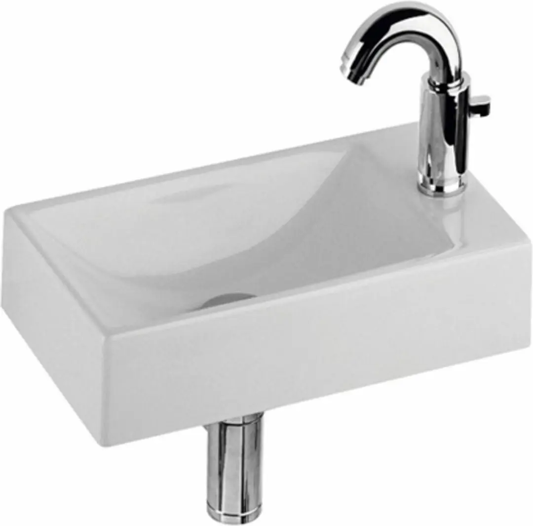 Geberit Sphinx Fontein Serie 420 - 1 Kraangat Wit - afbeelding 4 van 6