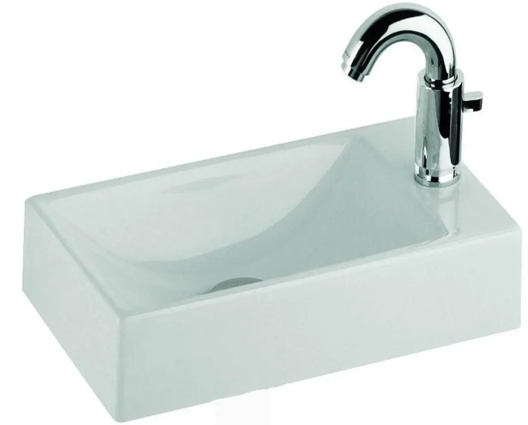 Geberit Sphinx Fontein Serie 420 - 1 Kraangat Wit - afbeelding 5 van 6