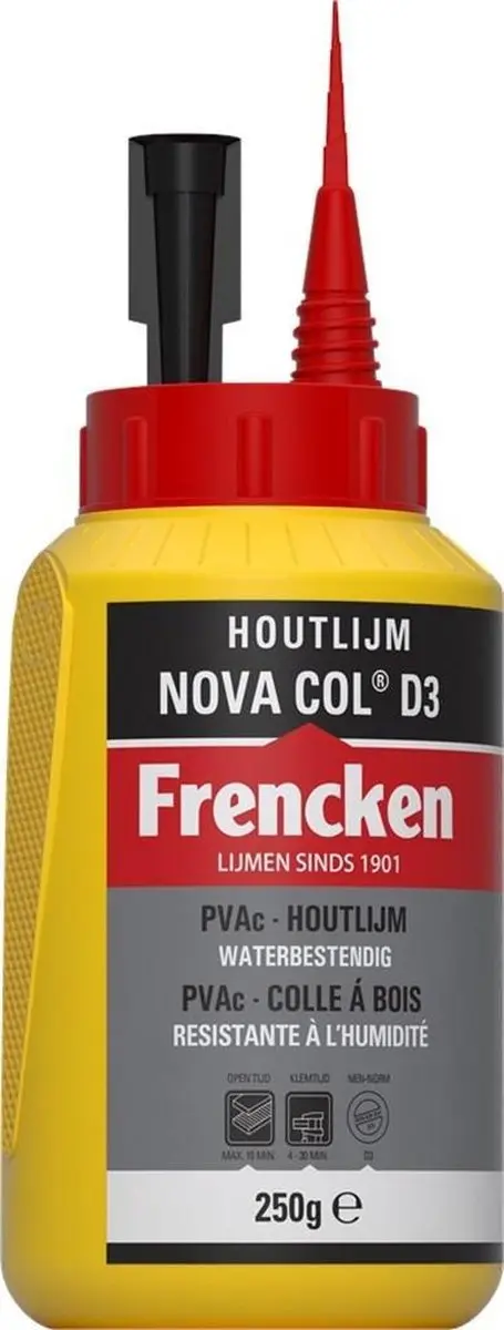 Frencken Novacol D3 Houtlijm Waterbasis 250g