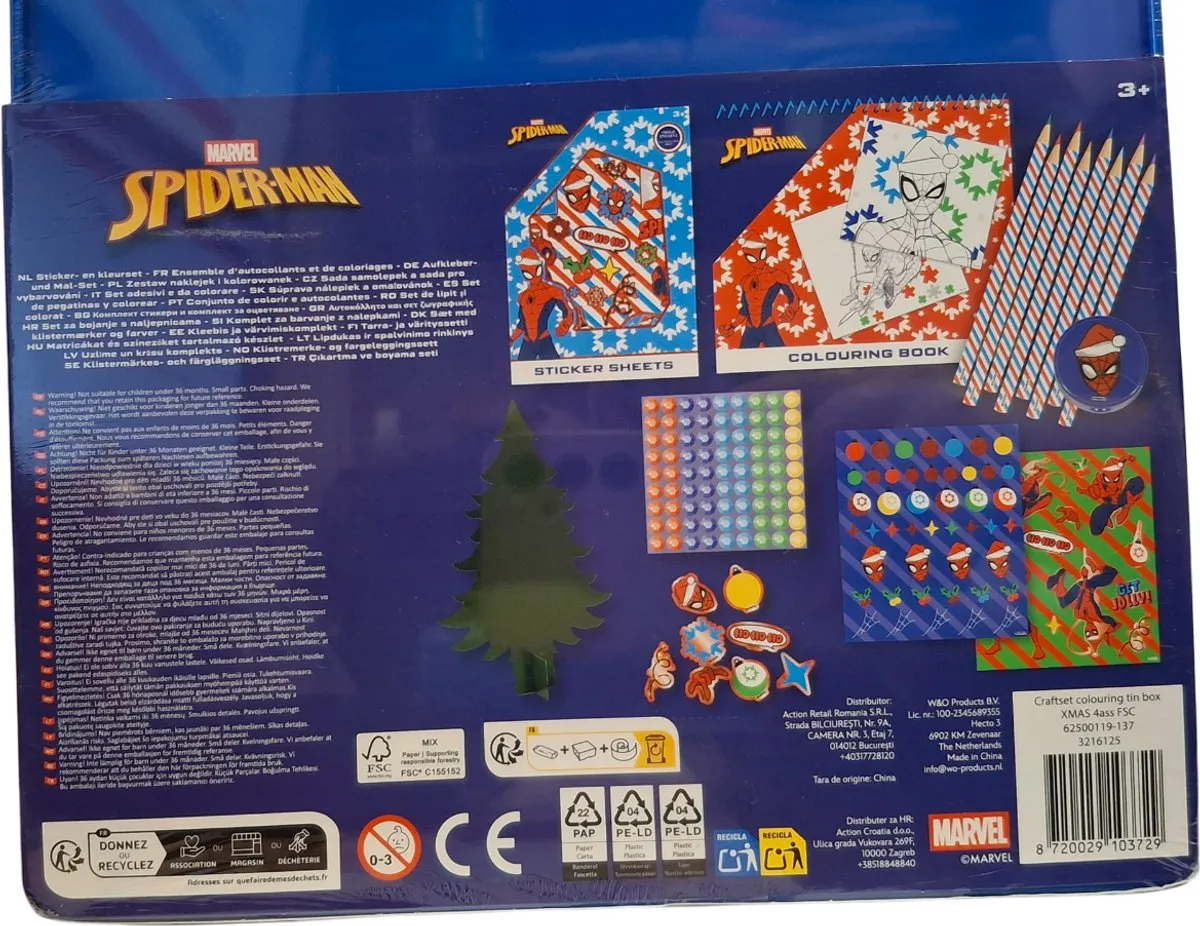 Marvel Spider-Man Stickers & Kleurboek - Rood/Multicolor