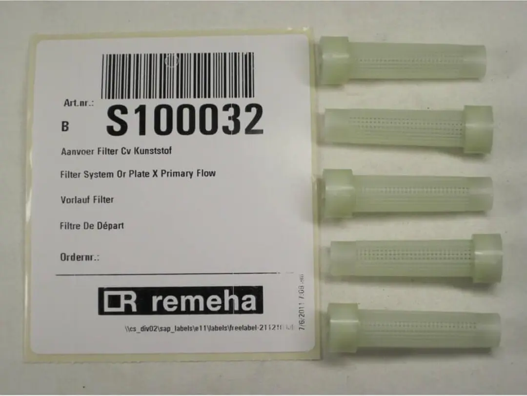 Remeha Tzerra aanvoerfilter cv kunststof S100032 (4 stuks)