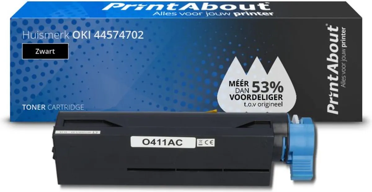PrintAbout Toner Zwart 44574702-PA - 3.500 pagina's